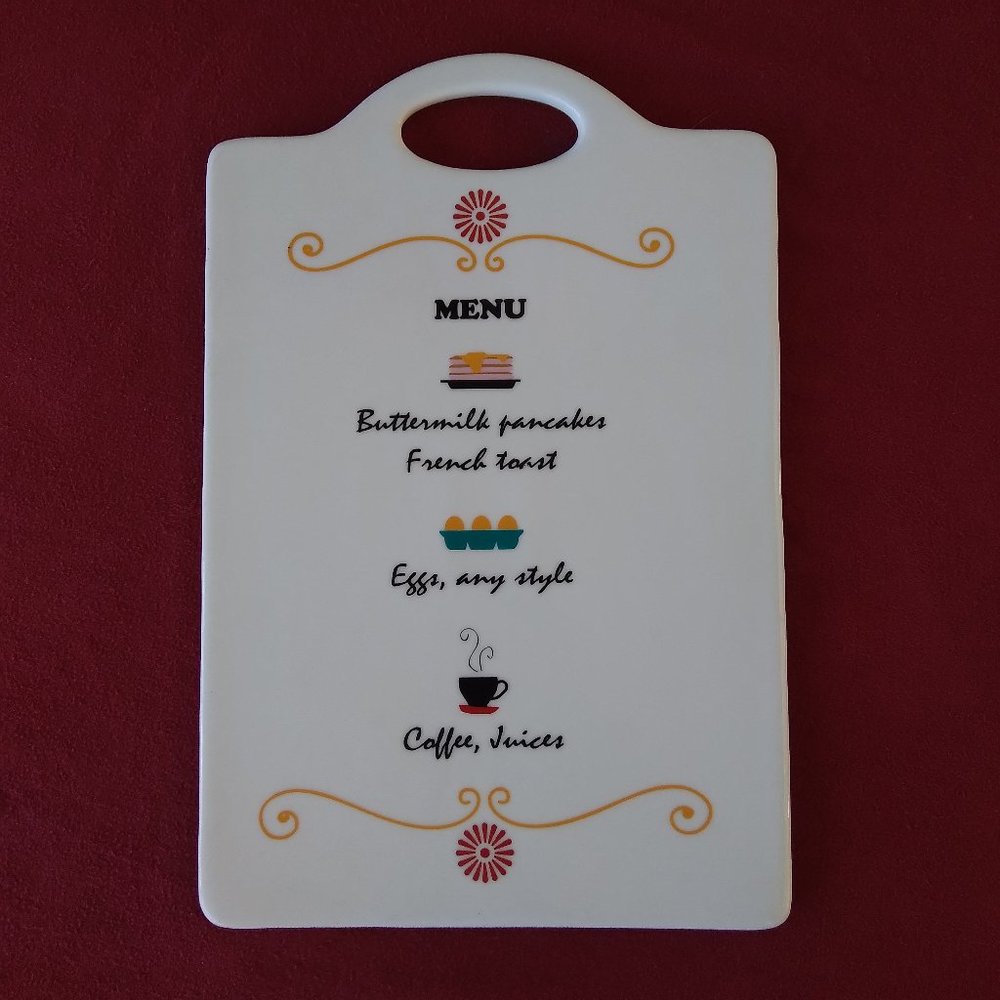 VTG TAG Ceramic Menu Wall Hanging Kitchen Decor